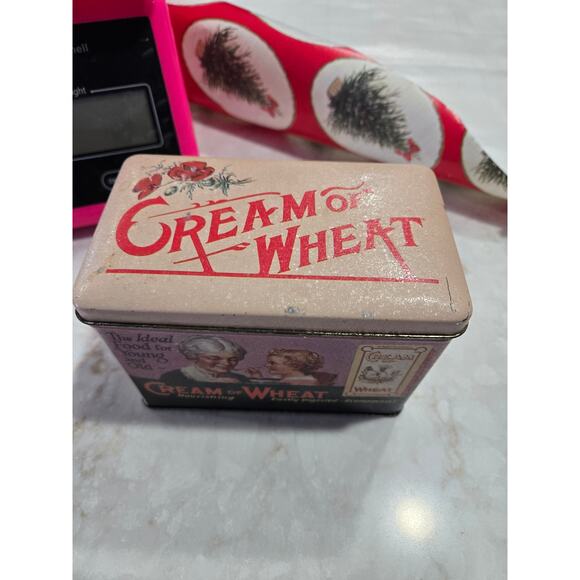 Vintage 1994 Nabisco Bristol Ware Tin Metal Cream of Wheat 5.5" x 3.75" x 3.25" - Picture 3 of 8